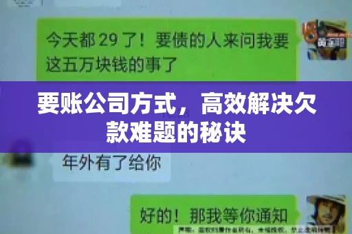 要账公司方式，高效解决欠款难题的秘诀
