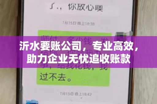 沂水要账公司，专业高效，助力企业无忧追收账款