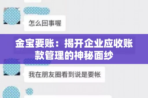 金宝要账：揭开企业应收账款管理的神秘面纱
